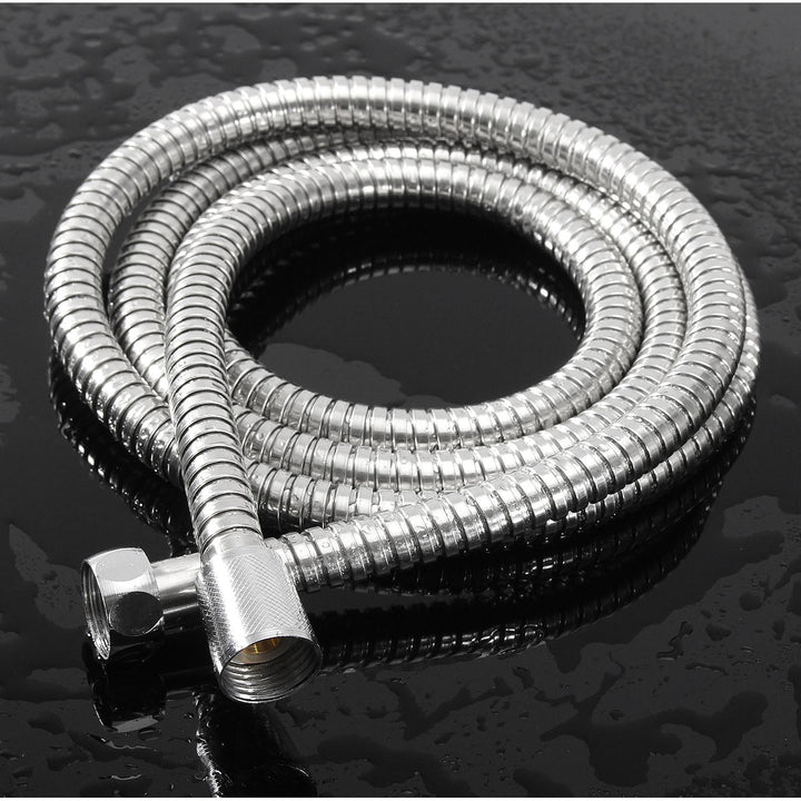 1m,1.5m,2m Stainless Steel Bathroom Flexible Shower Hose Water Head Pipe Thread Interface Image 8