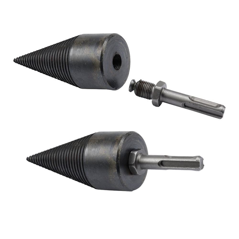 1Pc 32,42mm HSS Round,Square,Hexagonal Shank Firewood Drill Bit Splitter Wood Split Cone Drill Bit For Tree Cutting Image 2