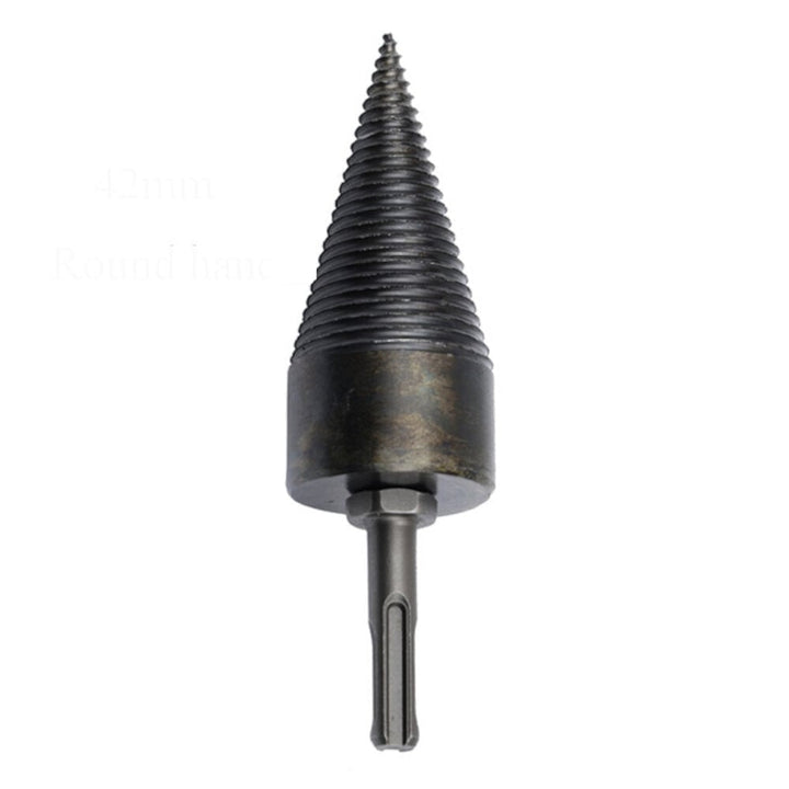 1Pc 32,42mm HSS Round,Square,Hexagonal Shank Firewood Drill Bit Splitter Wood Split Cone Drill Bit For Tree Cutting Image 6