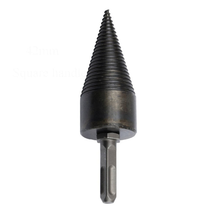 1Pc 32,42mm HSS Round,Square,Hexagonal Shank Firewood Drill Bit Splitter Wood Split Cone Drill Bit For Tree Cutting Image 8