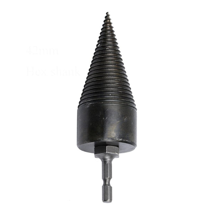 1Pc 32,42mm HSS Round,Square,Hexagonal Shank Firewood Drill Bit Splitter Wood Split Cone Drill Bit For Tree Cutting Image 1