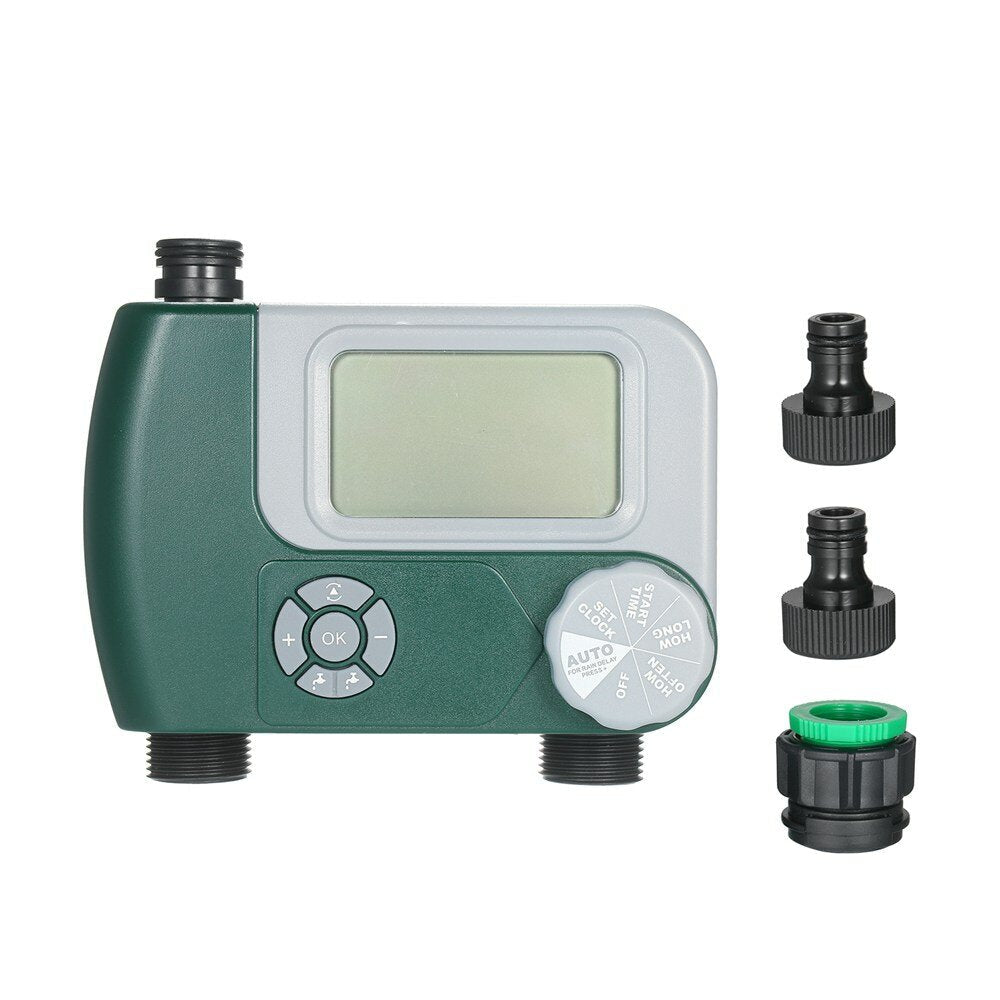 2 Outlets Programmable Hose Faucet Timer DIY Garden Irrigation Control Unit Electronic Digital LCD Irrigation Timer Image 5