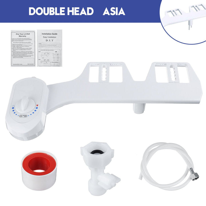 2 Modes Nozzles Toilet Bidet Seat Attachment Water Pressure Spray Non-Electric Image 3