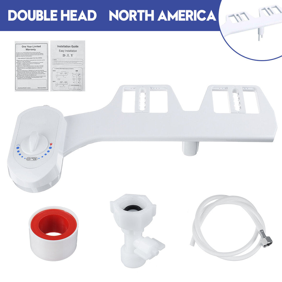 2 Modes Nozzles Toilet Bidet Seat Attachment Water Pressure Spray Non-Electric Image 4