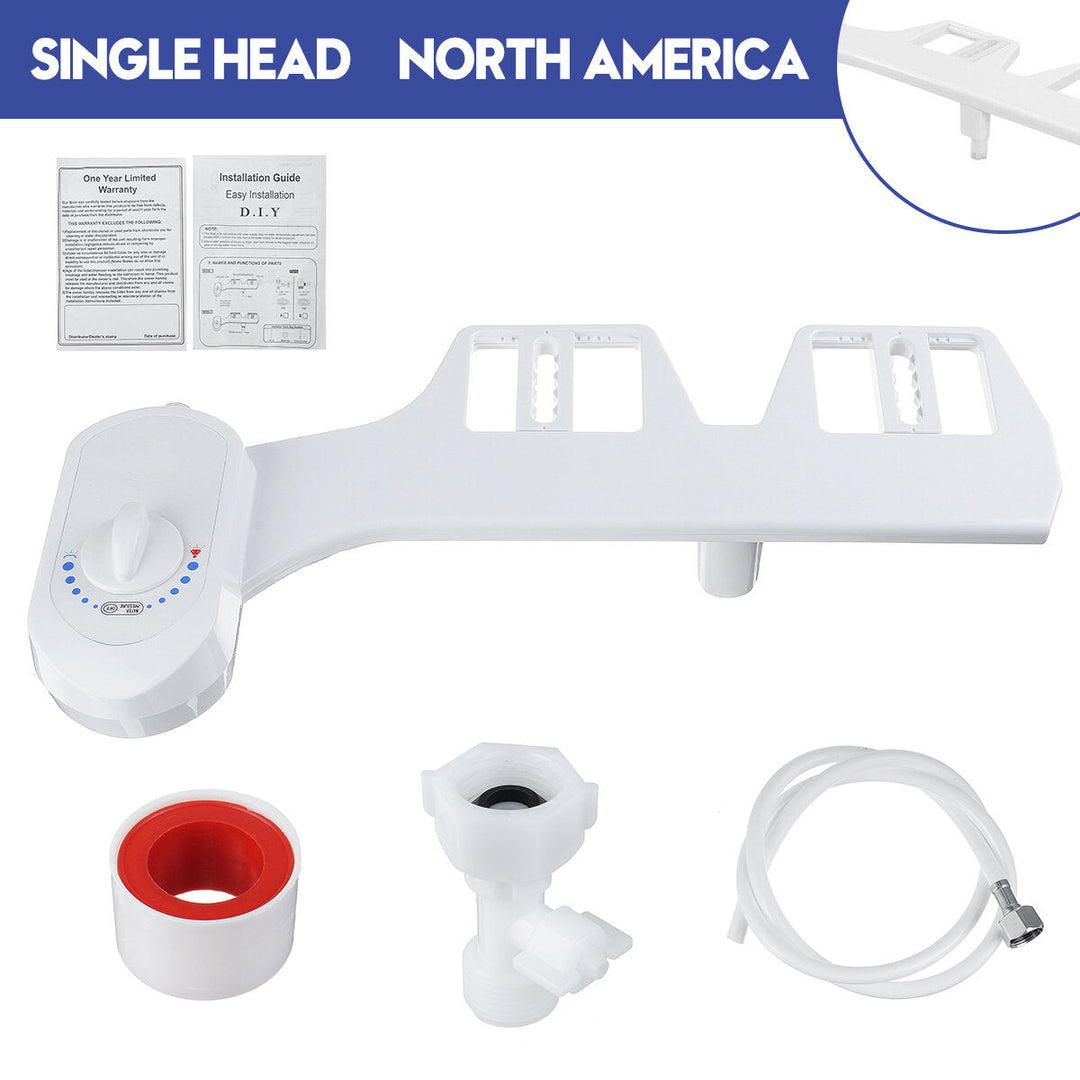 2 Modes Nozzles Toilet Bidet Seat Attachment Water Pressure Spray Non-Electric Image 6