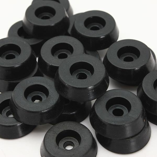 20pcs 18mm Diameter Furniture Table Chair Foot Rubber Pad Cover Black Image 2