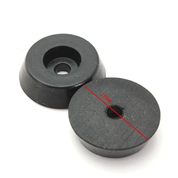 20pcs 18mm Diameter Furniture Table Chair Foot Rubber Pad Cover Black Image 4