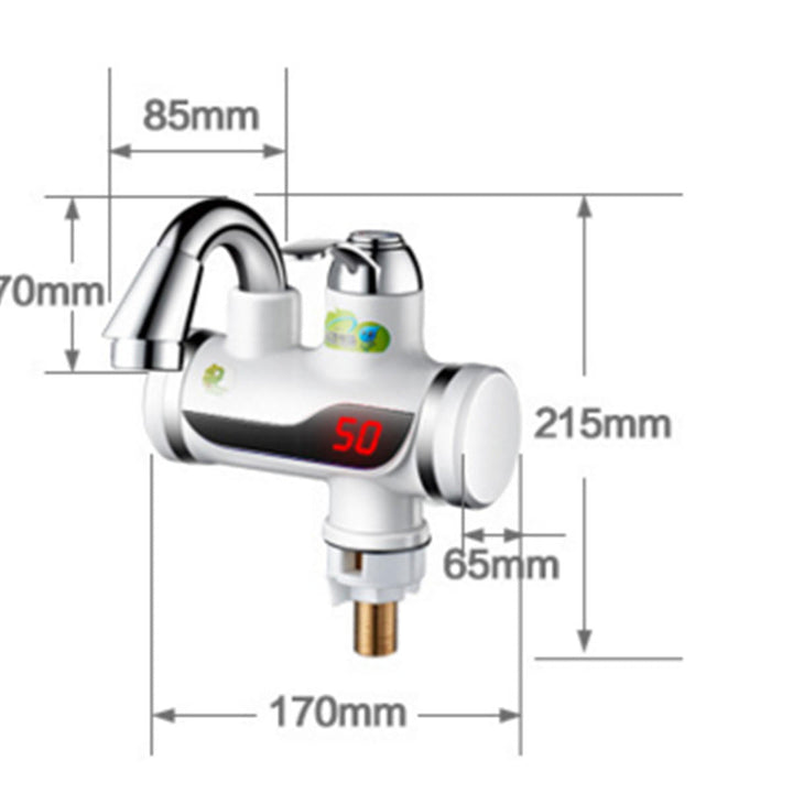 220V Electric Water Heater Faucet Instant Tankless LCD Digital Tap Image 4