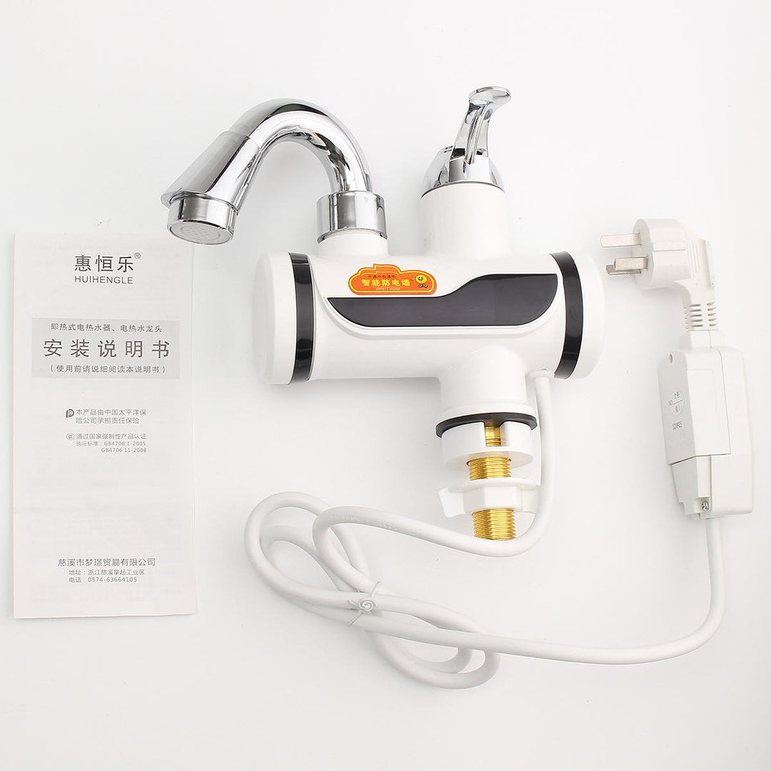 220V Electric Water Heater Faucet Instant Tankless LCD Digital Tap Image 8