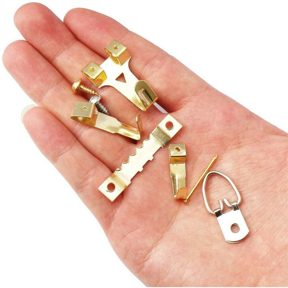 224Pcs Picture Hooks Wall Mounting Picture Hangers Wall Picture Hanging Kit with Nails Image 2