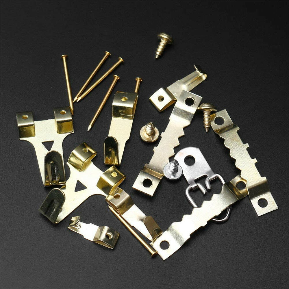 224Pcs Picture Hooks Wall Mounting Picture Hangers Wall Picture Hanging Kit with Nails Image 4