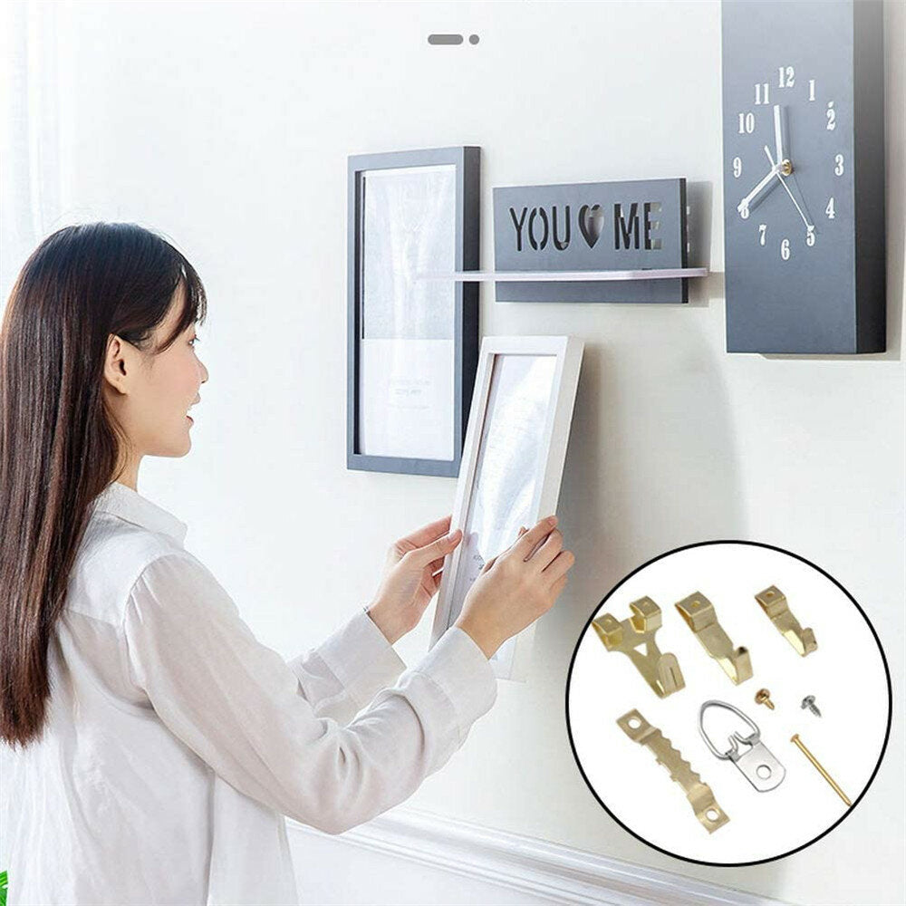 224Pcs Picture Hooks Wall Mounting Picture Hangers Wall Picture Hanging Kit with Nails Image 5