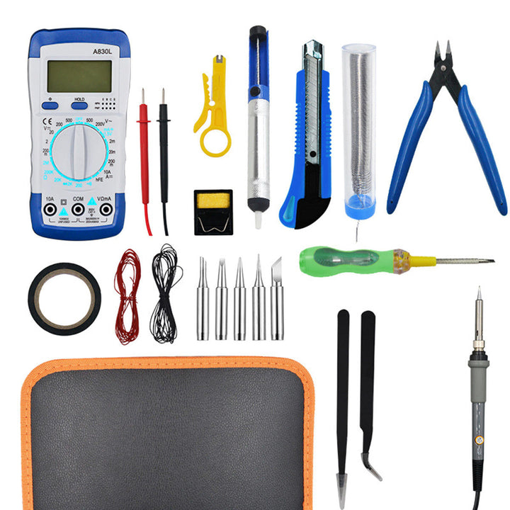 21pc 60W Electronic Solder Iron Kit Welding Irons Solder Adjustable Temperature Image 1