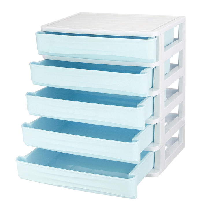 2,3,4,5 Tier Layer Plastic Desktop Organizer Baskets Drawer Jewelry Makeup Case Saving Space Simple Table Storage Box Image 6