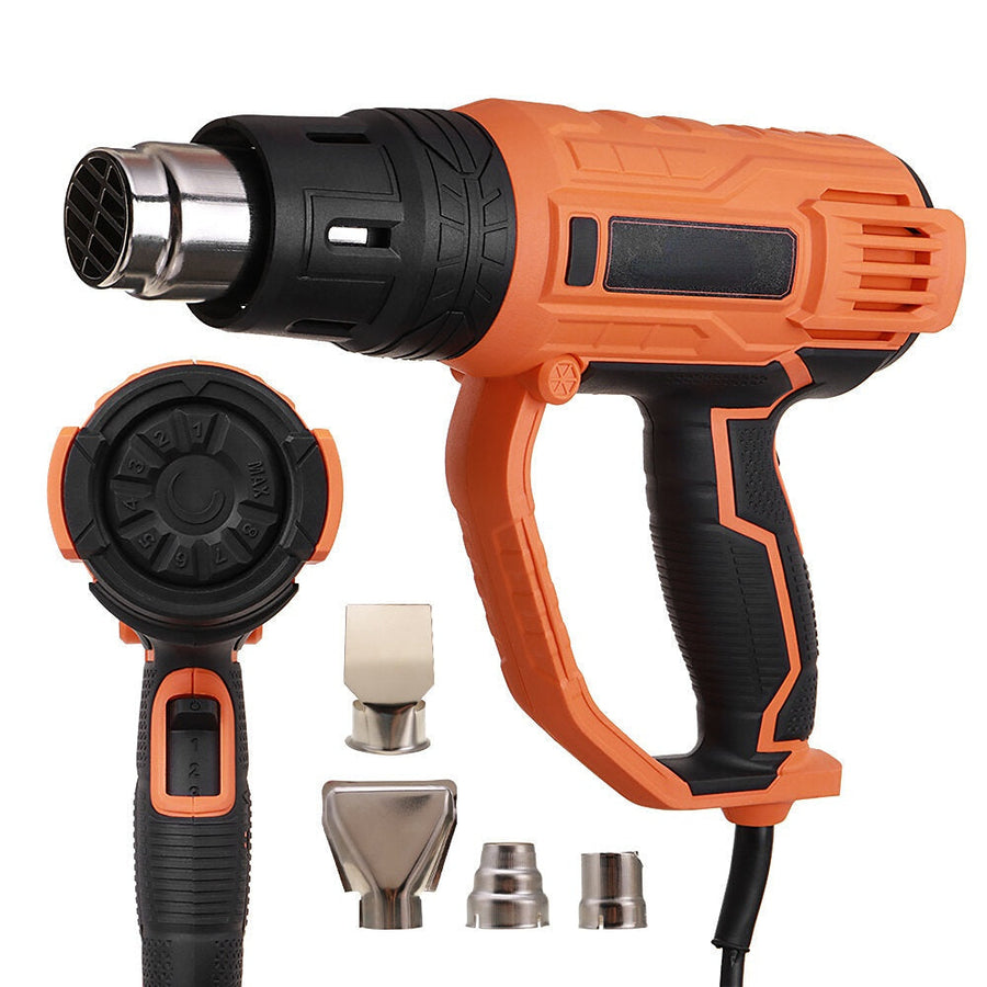 2000W HotAirGuns 8 Levels Temperature 3Modes Heat Guns Kit W, 4 Nozzles for Stripping Paint Removing Rusted Bolt Image 1