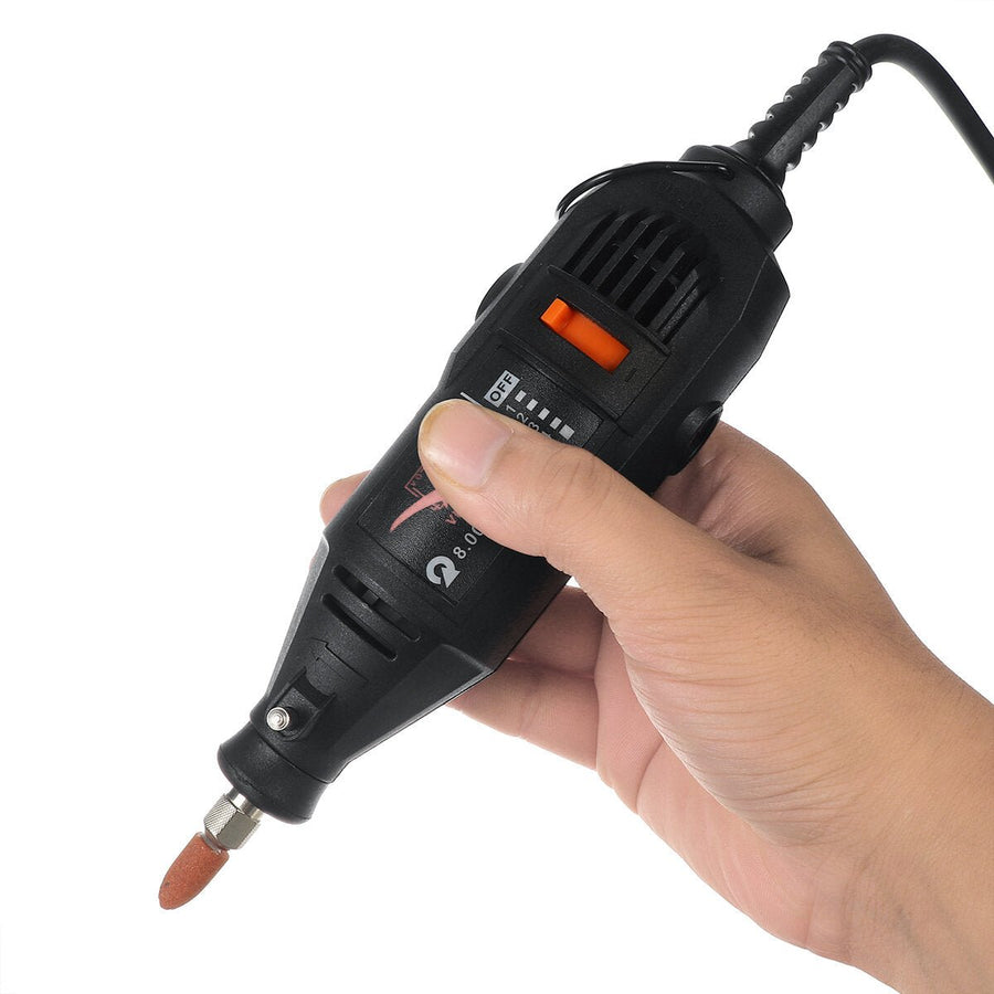 220V,110V Portable Rotary Tool Speed Adjustable Electric Polishing Grinding Machine Mini Electric Drill Grinder Set Image 1