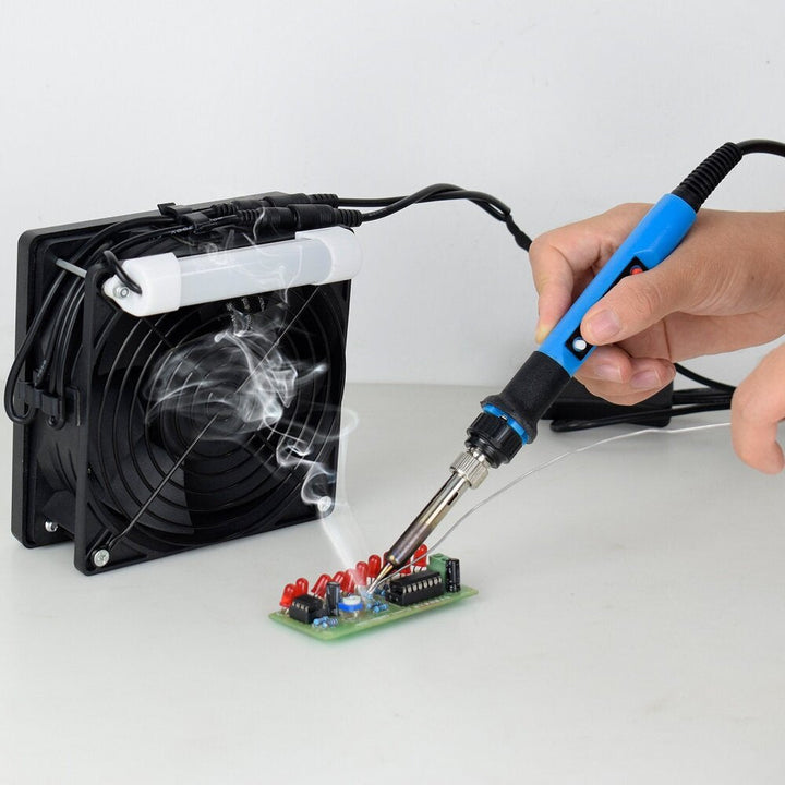 220V Soldering Exhaust Fan Welding Smoking Device with Energy-Saving Lamp Soldering Tool Image 11