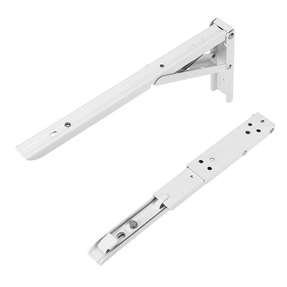 2pcs 8,10,12,14 Inch Folding Triangle Bracket Heavy Duty Steel L-Shaped Storage Wall Shelf Bracket Image 3