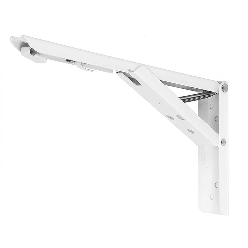 2pcs 8,10,12,14 Inch Folding Triangle Bracket Heavy Duty Steel L-Shaped Storage Wall Shelf Bracket Image 9