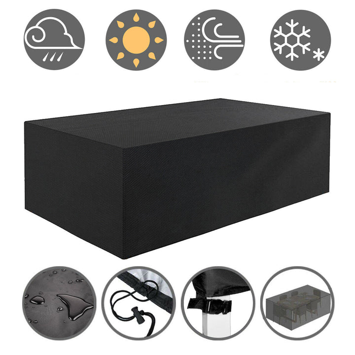 242x162x100cm 420D Patio Garden Outdoor Furniture Set Protector Cover Table Chair Waterproof Cover Image 1