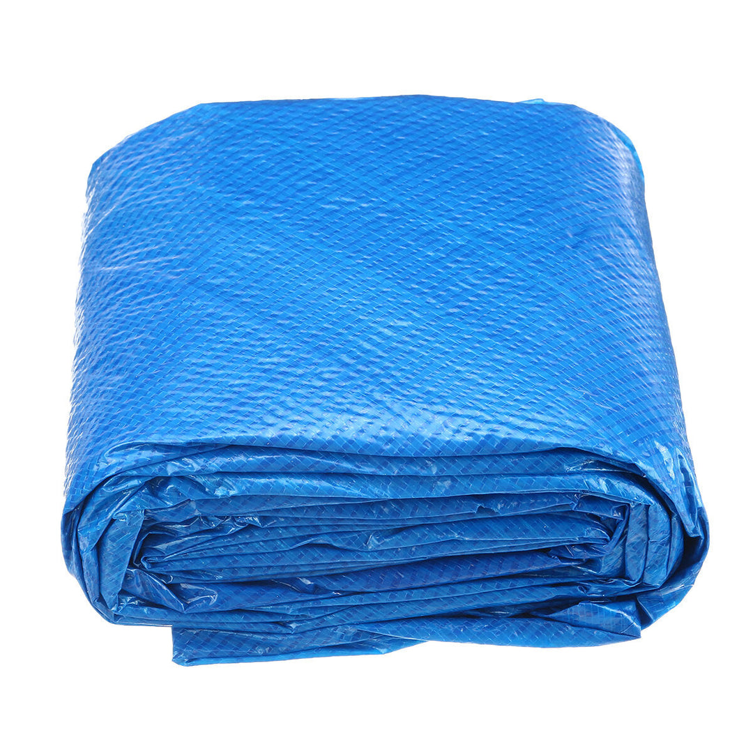 244,305,366cm Round Inflatable Paddling Swimming Pool Dust Cover Tarp Rope Image 1