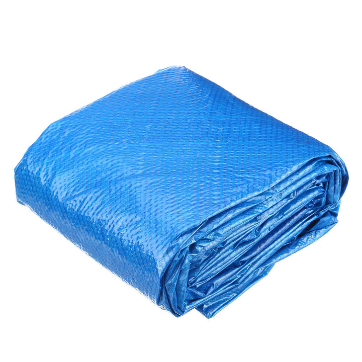 244,305,366cm Round Inflatable Paddling Swimming Pool Dust Cover Tarp Rope Image 4