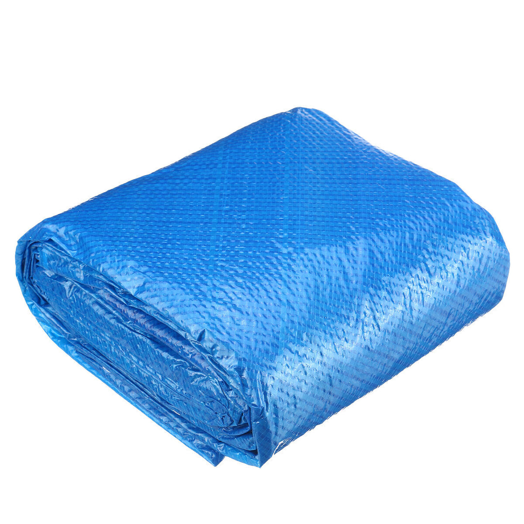 244,305,366cm Round Inflatable Paddling Swimming Pool Dust Cover Tarp Rope Image 5