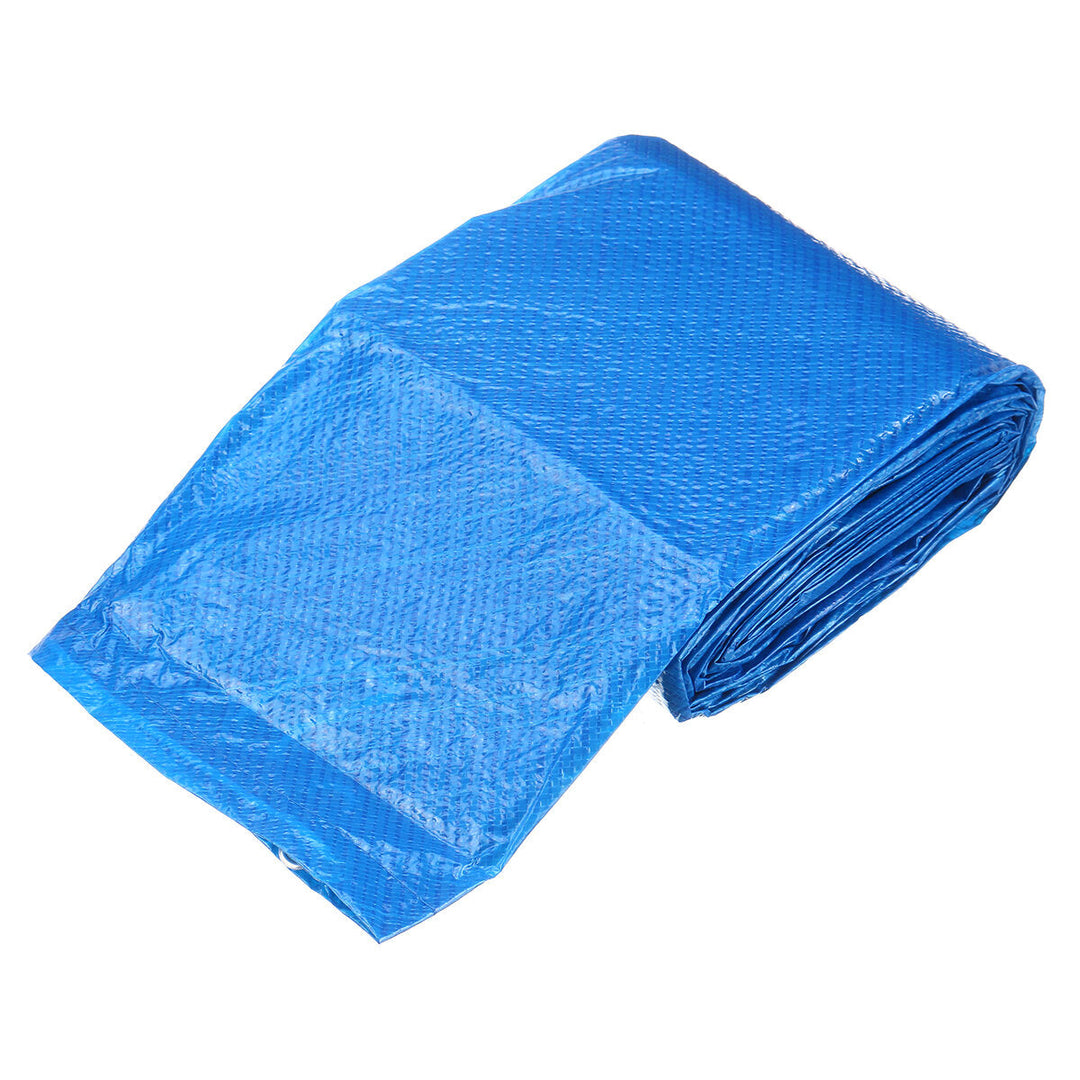 244,305,366cm Round Inflatable Paddling Swimming Pool Dust Cover Tarp Rope Image 6