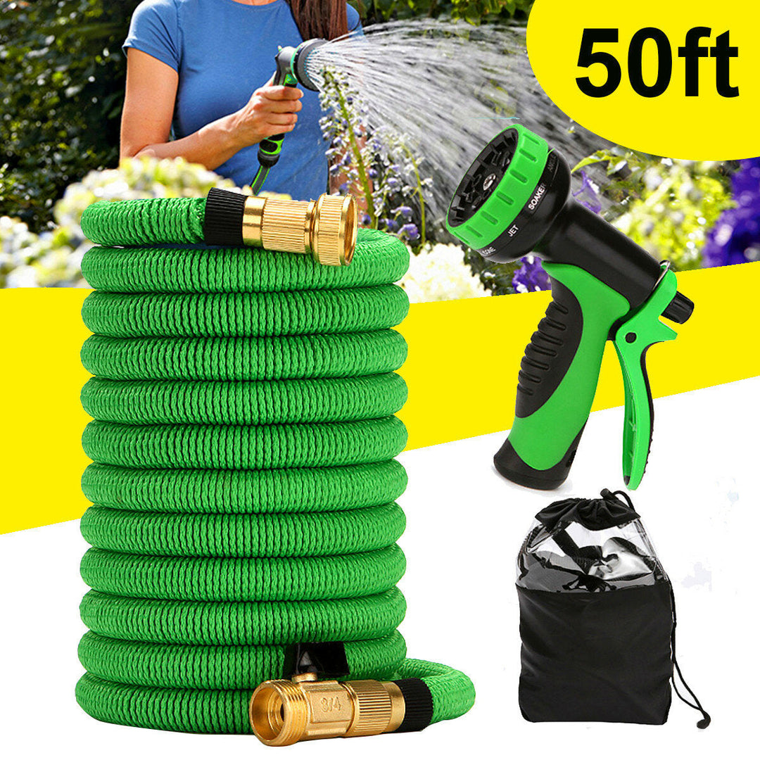 25-100ft Expandable Flexible Garden Water Hose Water Pipe Watering Sprayer Image 5