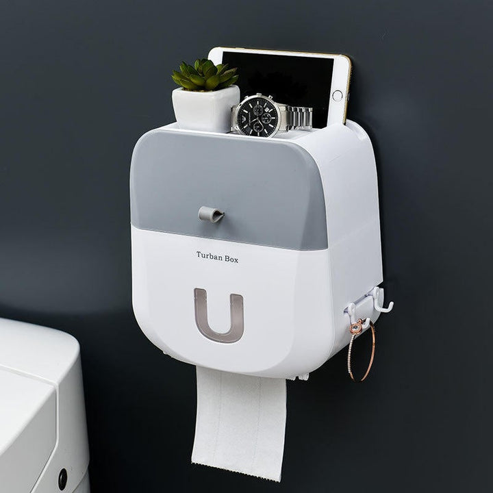 3 Colors Toilet Tray Roll Paper Tissue Holder Waterproof Wall Mounted Storage Box Shelf Image 8