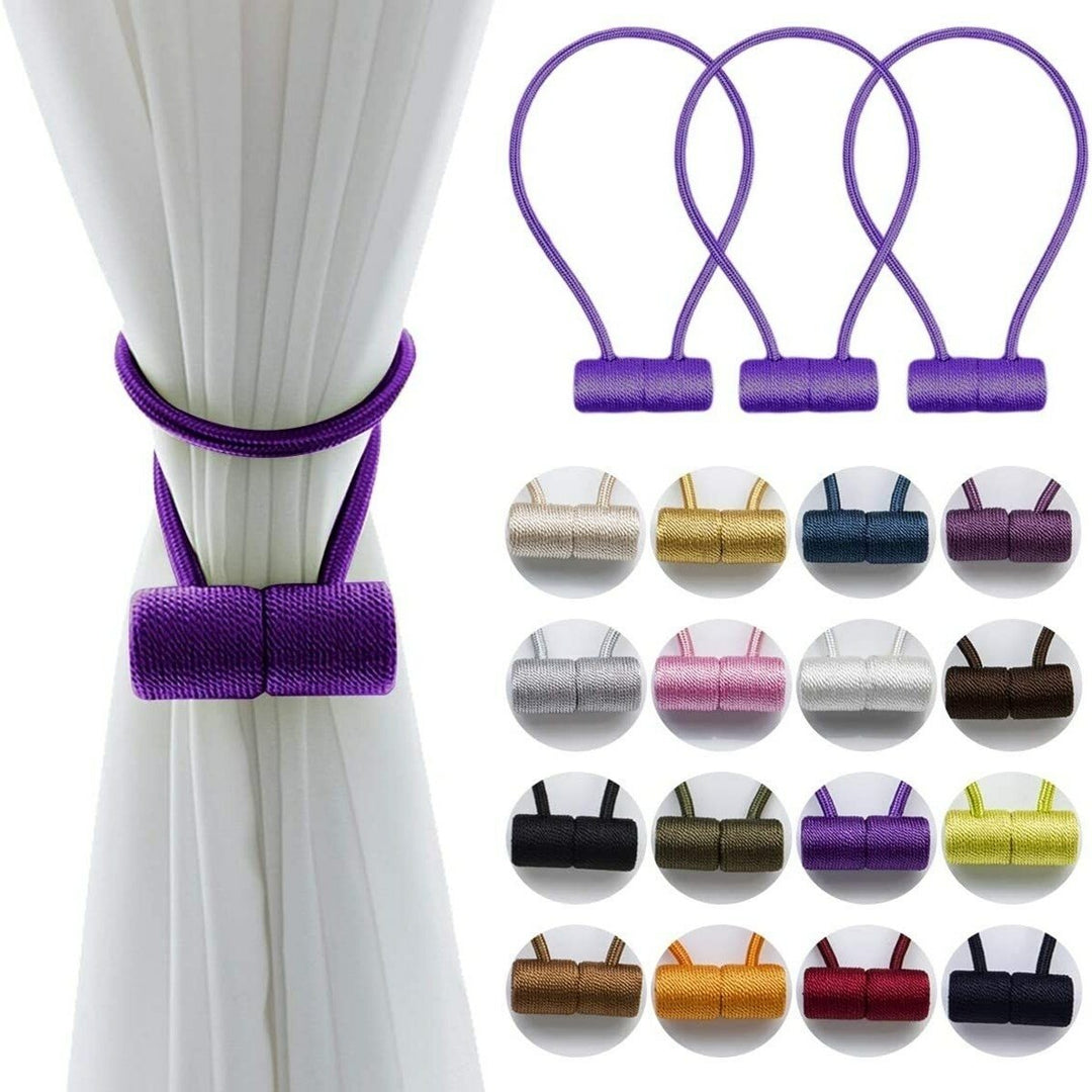 2Pcs Curtain Tiebacks Twist Random Modeling Window Holdbacks Decorative Home Office Rope Hook for Blackout and Sheer Image 1