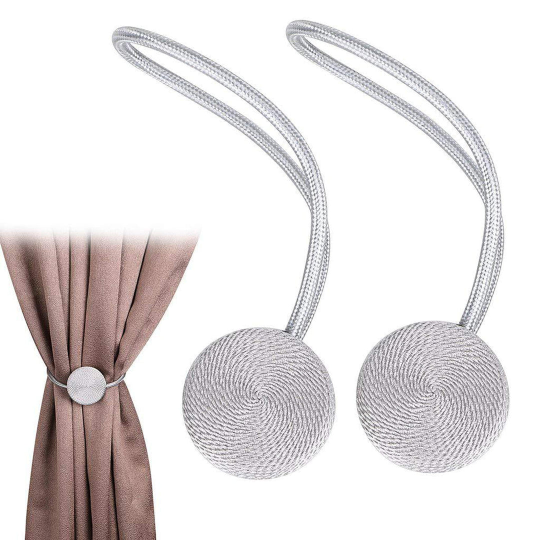 2Pcs Magnetic Ball Window Curtain Buckle Holder Tieback Tie Backs Clips Image 1