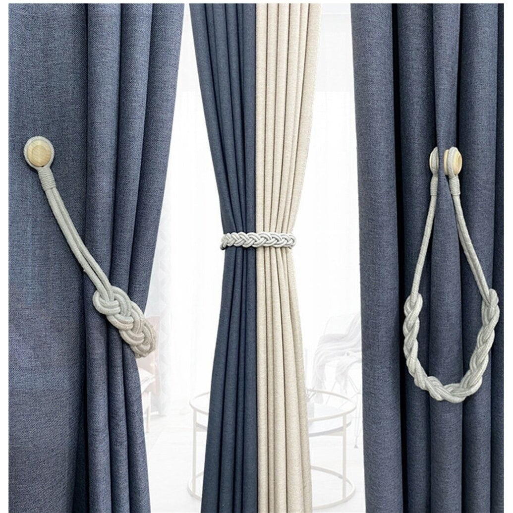 2pcs Nordic Style Twist Magnetic Curtain Buckle Straps Accessories for Home Decoration Image 1