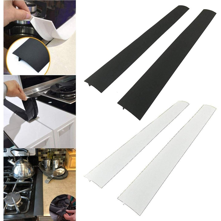 2pcs Silicone Stove Counter Gap Cover Heat Resistant Filler Seals Kitchen 25 Inch Image 5