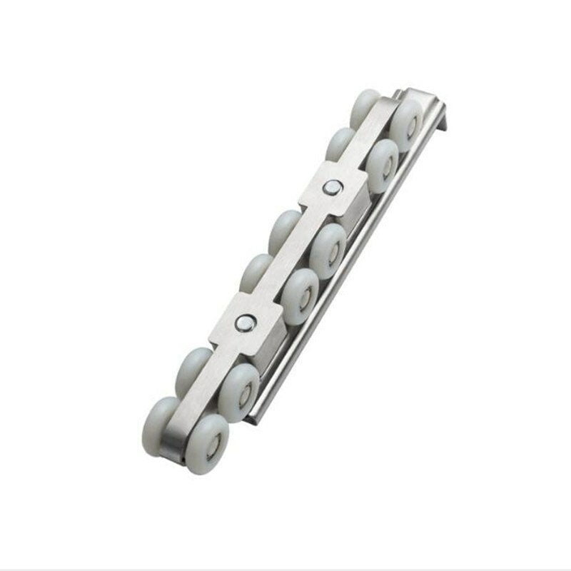 2pcs Stainless Steel Sliding Wooden Door Wheels Roller Closet Track Pulley Hanging Super Bearing Image 4