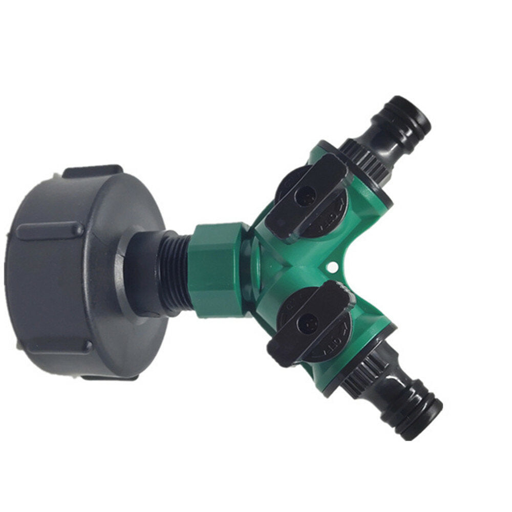 3,4 Tank Barrel Joints Tap Adapter 2 Way Y Shape Garden Hose Nozzle Connector Plastic Water Pipe Replacement Valve Image 3