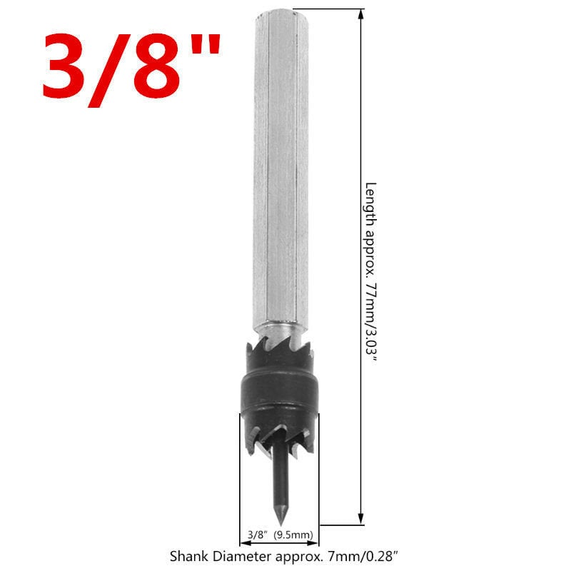 3,8 or 5,16 Inch HSS Double Sided Rotary Spot Weld Cutter Drill Bit Welds Remover Tool Image 4