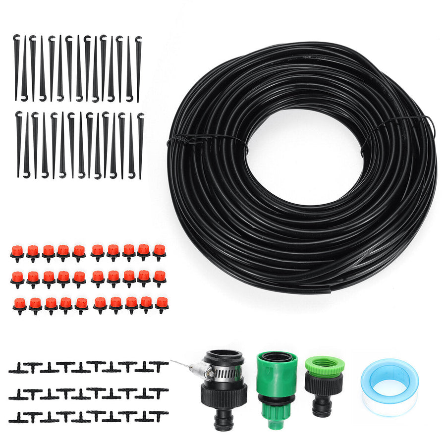 25M Automatic Drip Irrigation Plant Watering Kit Mist Cooling System for Garden Greenhouse Image 1