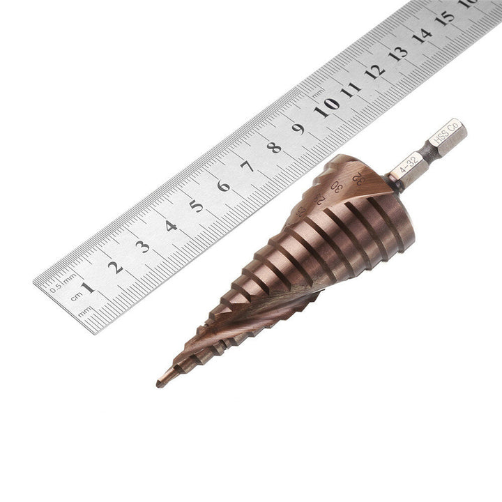 3-12,4-20,4-32mm M35 Cobalt Step Drill Bit 1,4 Inch Hex Shank HSS-Co Step Drill Bit Image 4