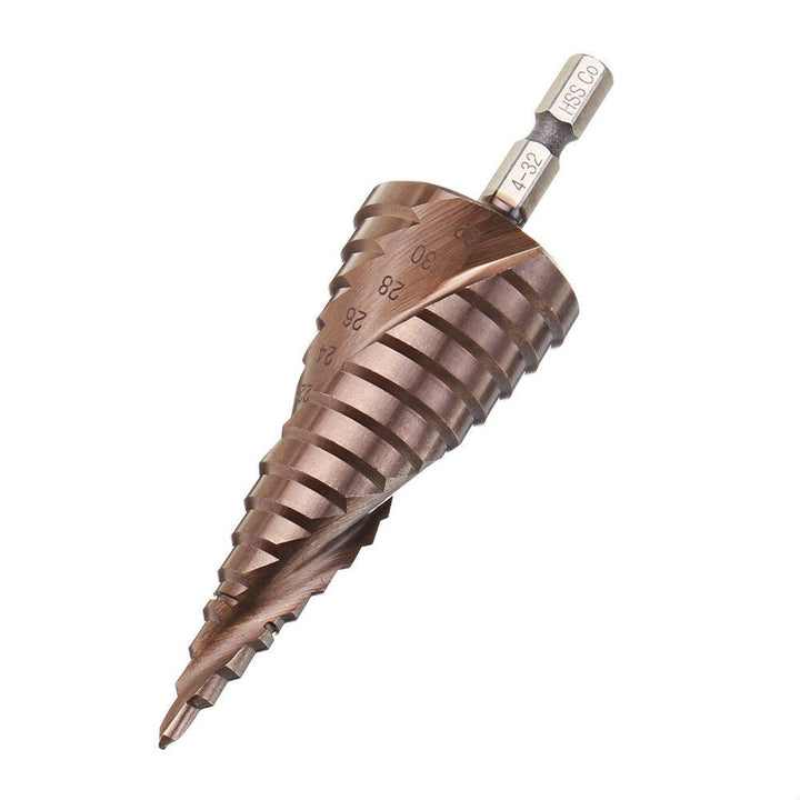 3-12,4-20,4-32mm M35 Cobalt Step Drill Bit 1,4 Inch Hex Shank HSS-Co Step Drill Bit Image 9