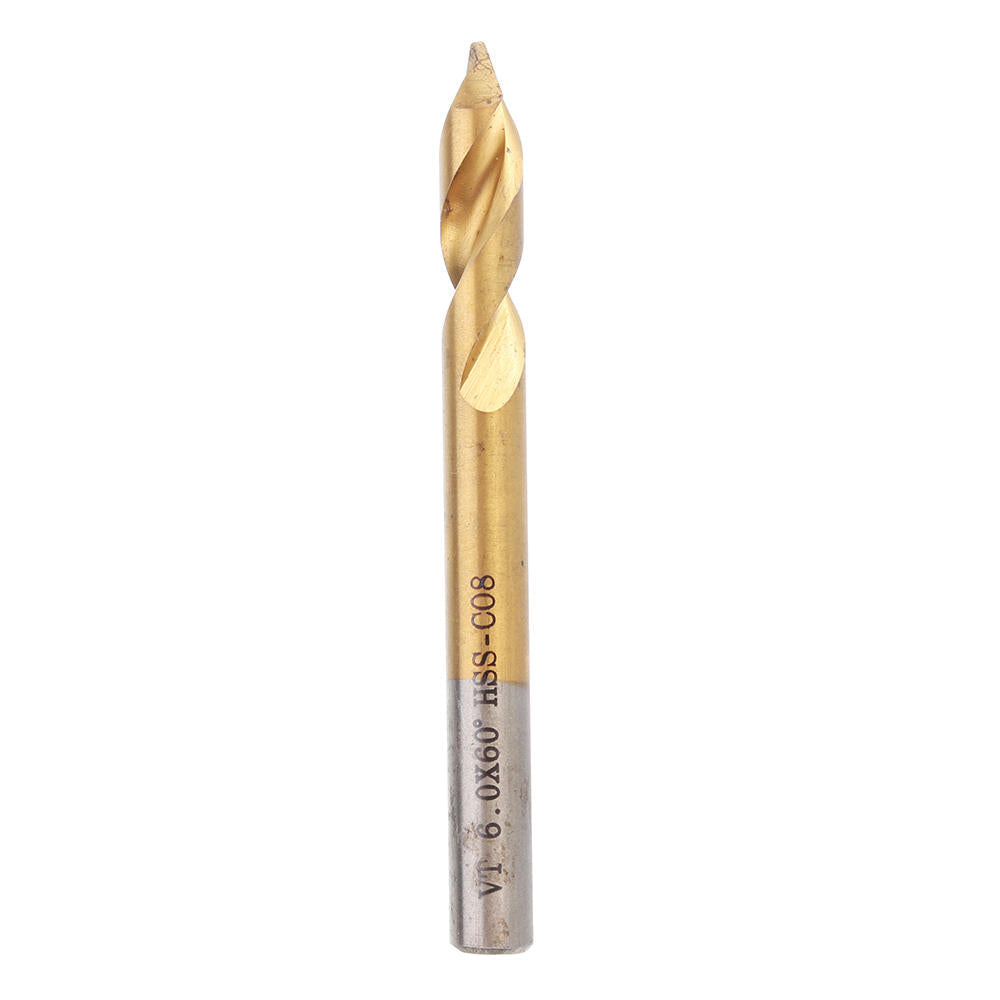 3-12mm Spot Drill 60 Degree Titanium Coated M42 Cobalt Chamfer Drill Location Center Bit Image 2