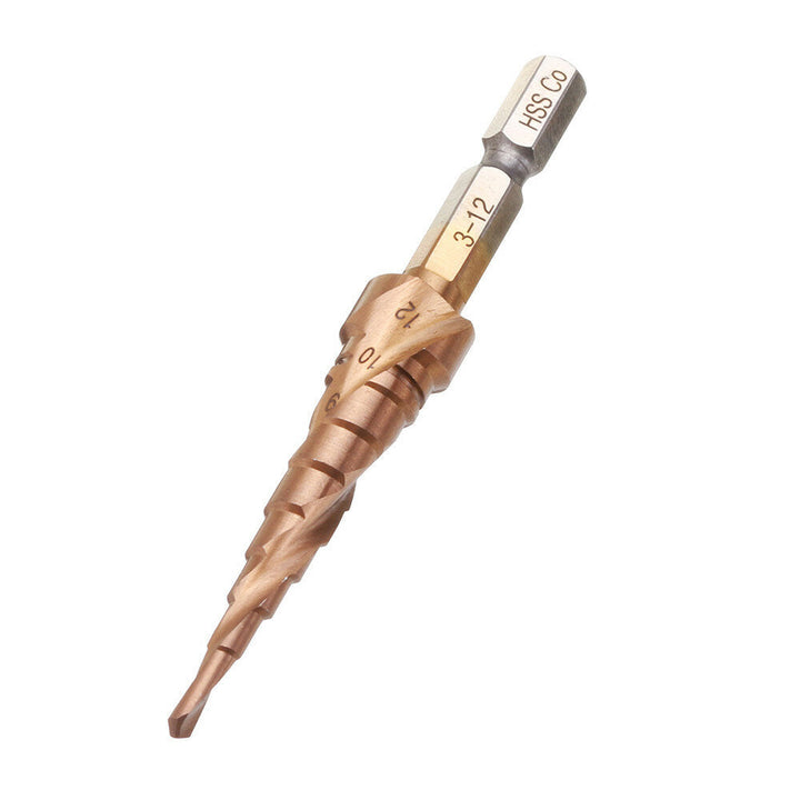 3-12,4-20,4-32mm M35 Cobalt Step Drill Bit 1,4 Inch Hex Shank HSS-Co Step Drill Bit Image 10