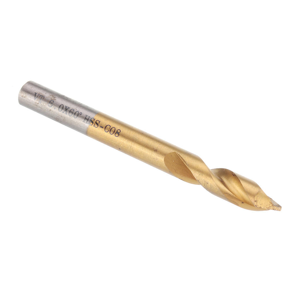 3-12mm Spot Drill 60 Degree Titanium Coated M42 Cobalt Chamfer Drill Location Center Bit Image 5