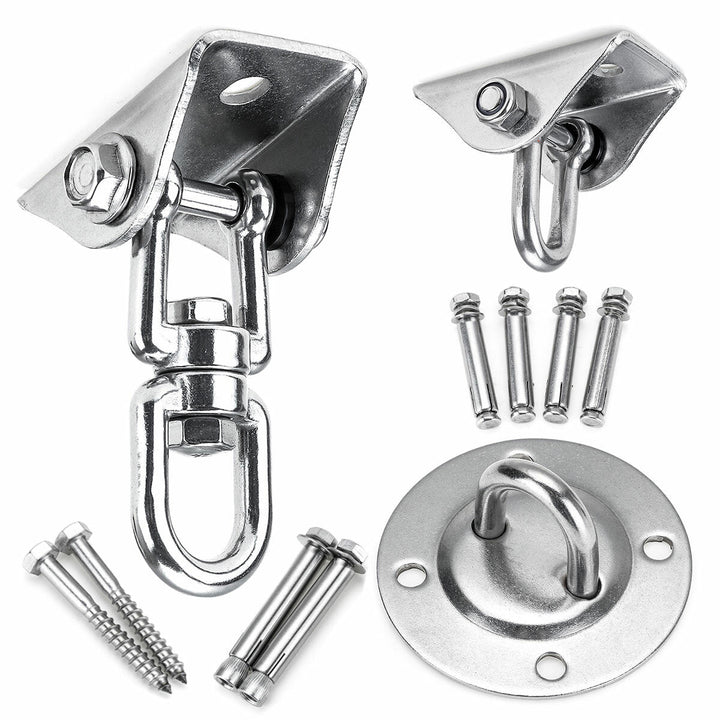 3-Types 180,360 Heavy Duty Swivel Hangers Stainless Steel Swing Hooks For Yoga Hammock Image 1