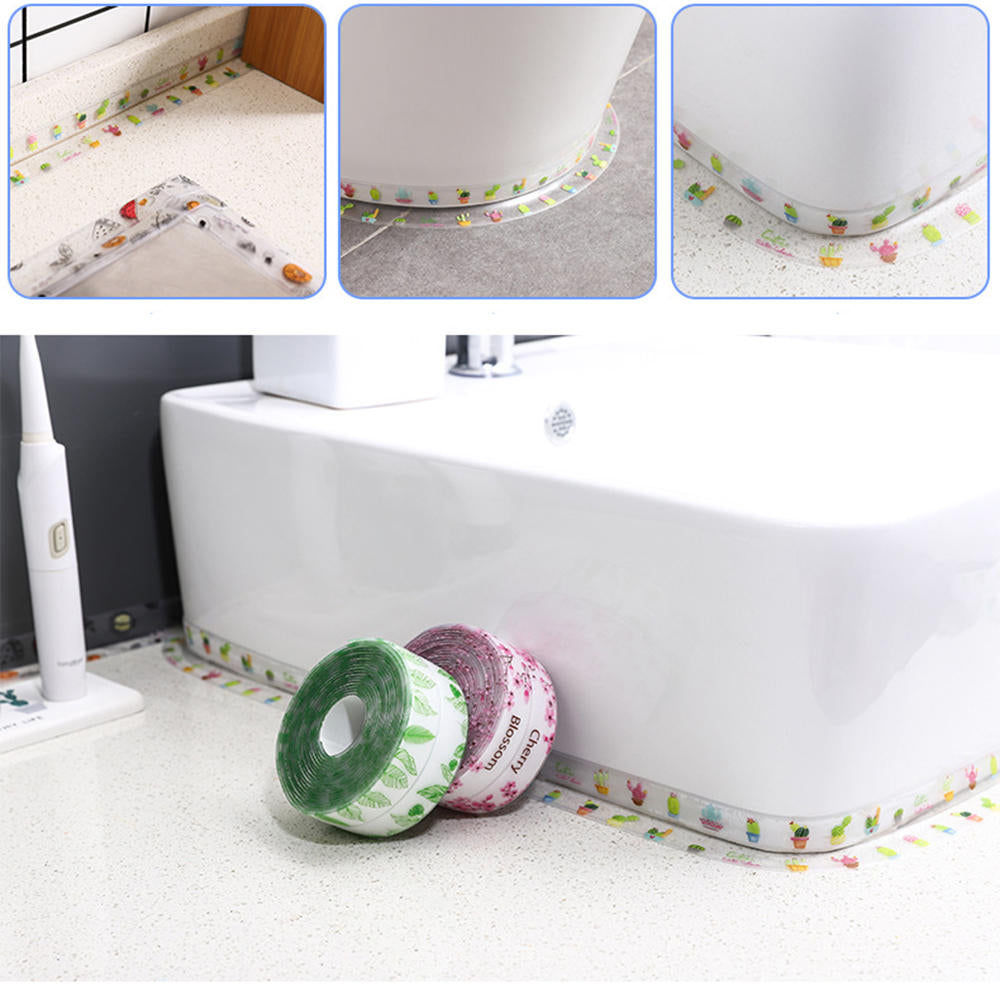 3.2M Waterproof Sealing Strip Self-adhesive Tape Mildew Proof Tape for Kitchen Bathroom Toilet Wall Corner Image 1