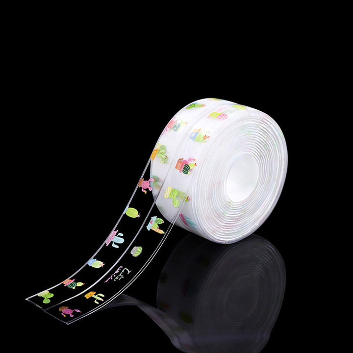 3.2M Transparent Waterproof Sealing Strip Self-adhesive Tape Mildew Proof Tape for Kitchen Bathroom Toilet Wall Corner Image 4