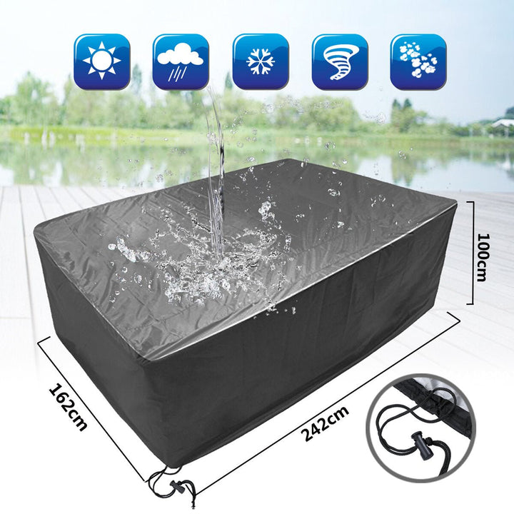 242x162x100cm Patio Garden Outdoor Furniture Set Protector Cover Table Chair Waterproof Cover Image 4