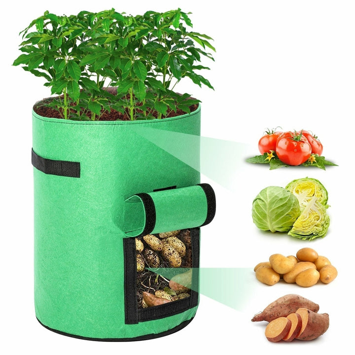 2pcs Grow Bags Tvird Planter Pot Fruit Flower Vegetable Tomato Potato Reusable Bag Image 1