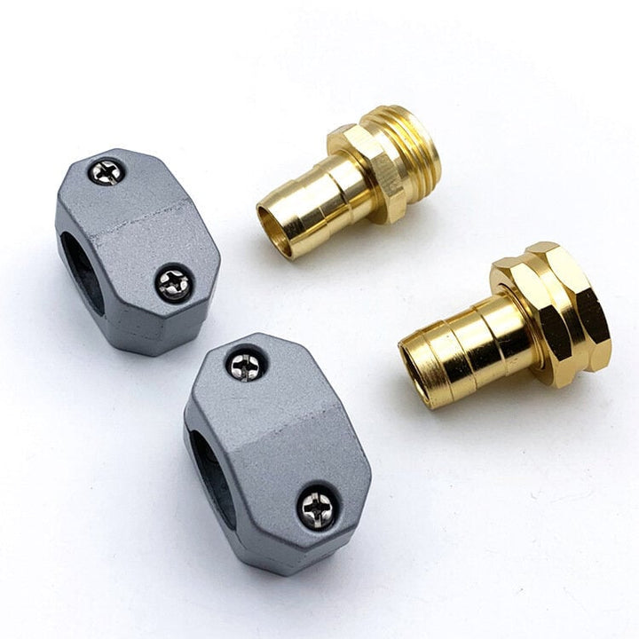 2Pcs Garden Hose Repair Fittings Aluminum Male and Female Hose End Water Hose Repair Connector Image 2