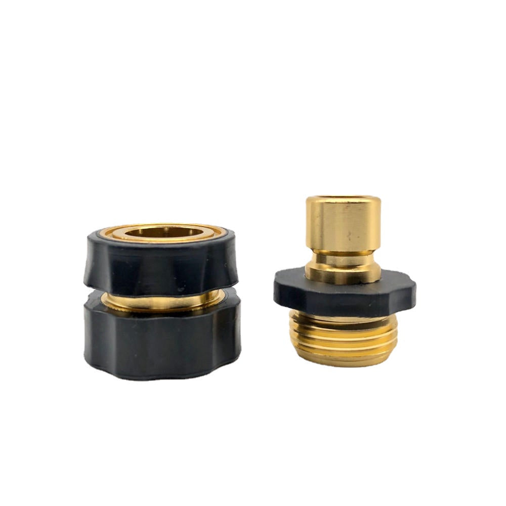 3,4 Water Hose Connector Universal Garden Quick Connect Set Quick-Connect Brass Adapter Image 1